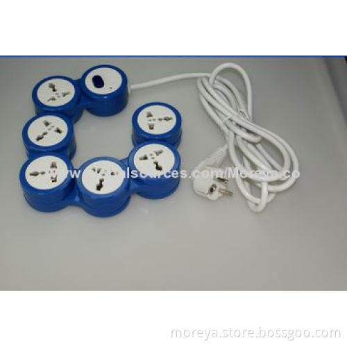 Extension power socket/360-degree flexible universal power strip 6-outlet